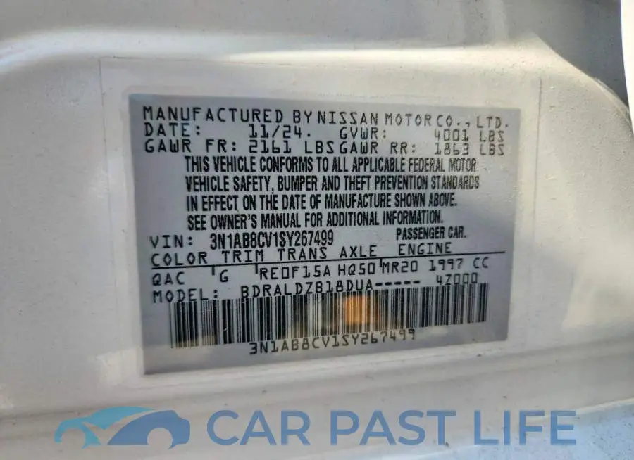 3N1AB8CV1SY267499# 12
