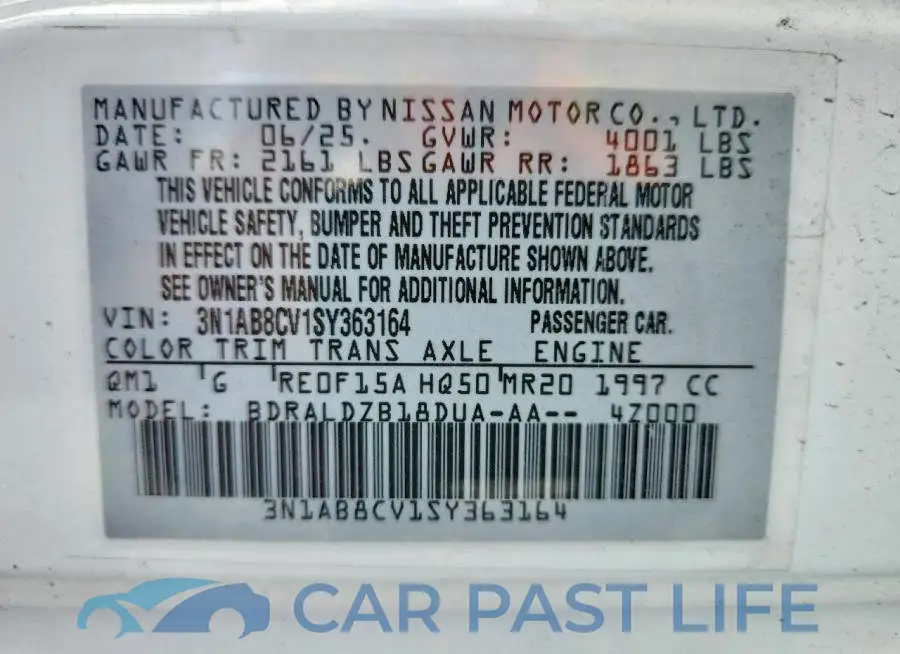3N1AB8CV1SY363164# 12