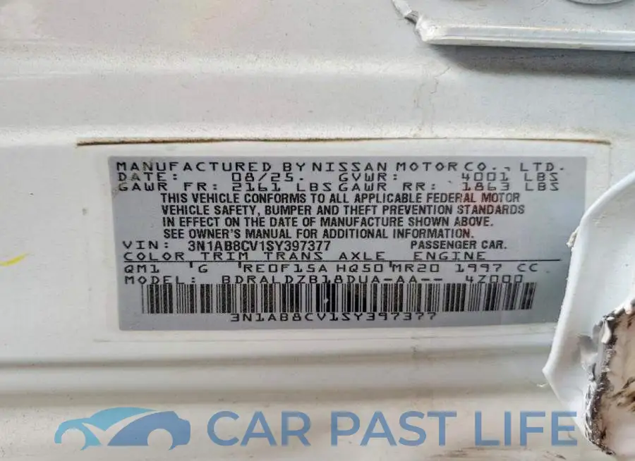 3N1AB8CV1SY397377# 13