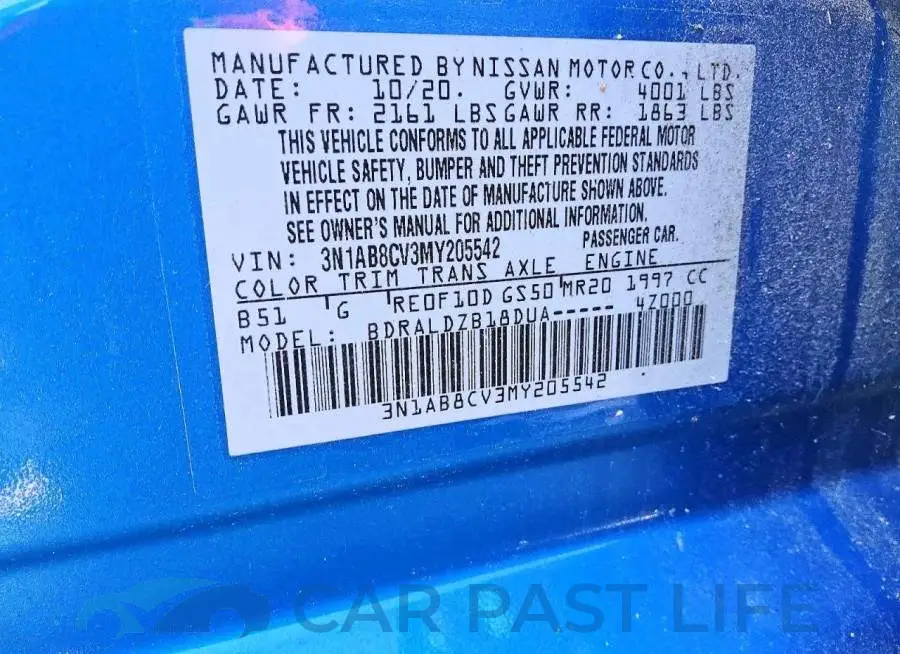 3N1AB8CV3MY205542# 12