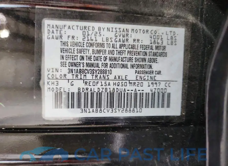 3N1AB8CV3SY288810# 12