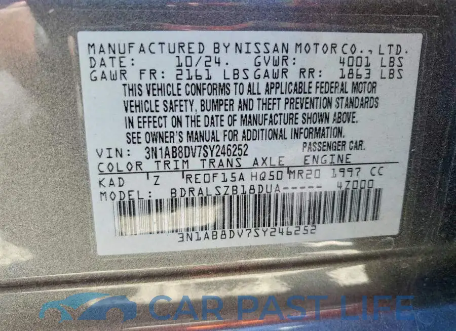3N1AB8DV7SY246252# 13