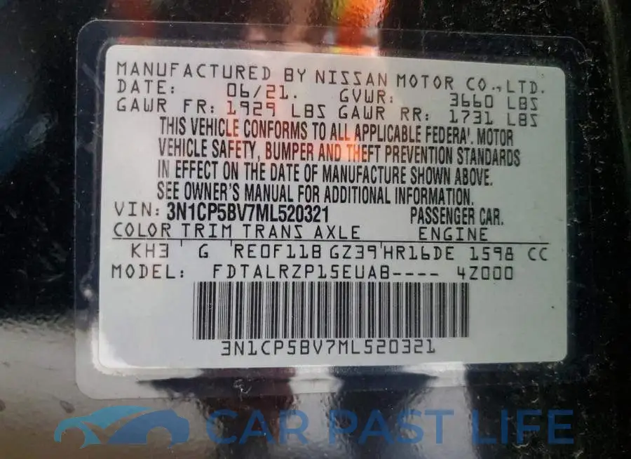 3N1CP5BV7ML520321# 12