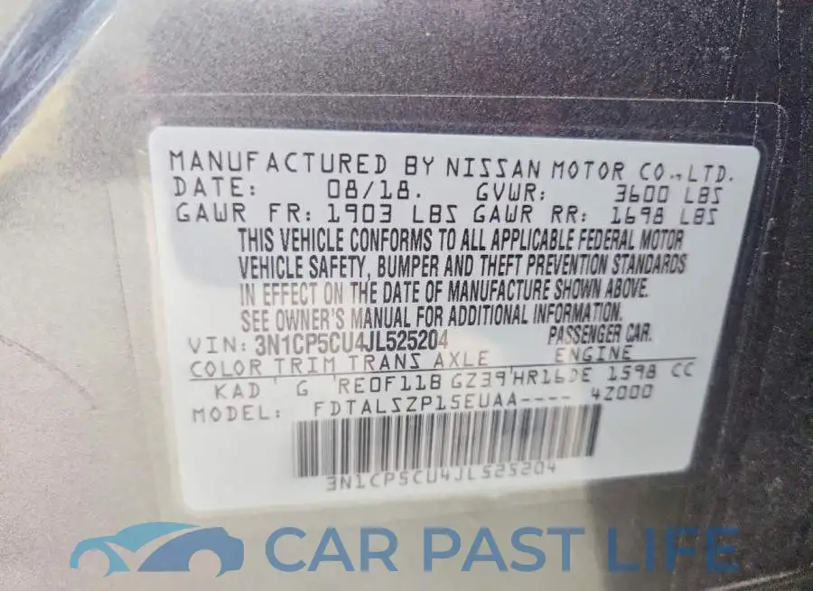 3N1CP5CU4JL525204# 13