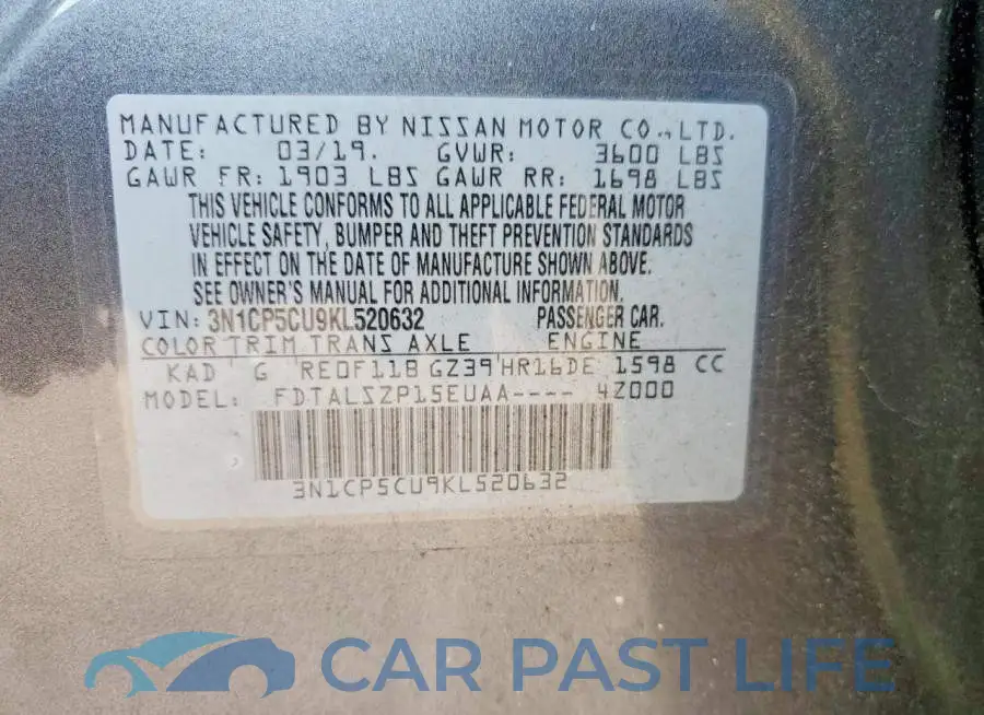 3N1CP5CU9KL520632# 14