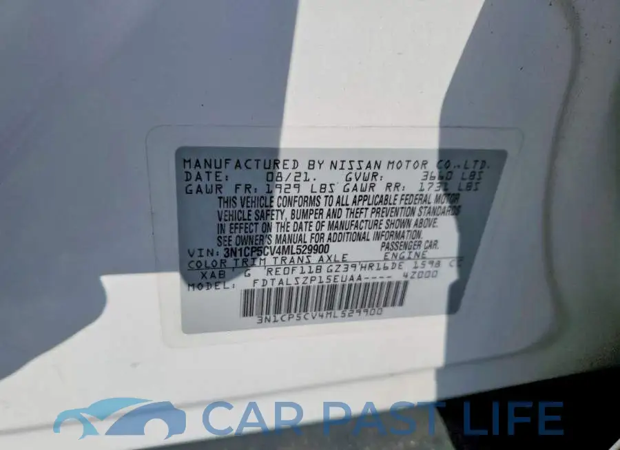 3N1CP5CV4ML529900# 12