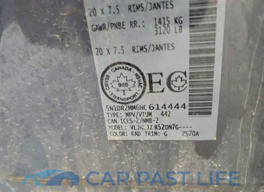 5N1DR2MM6HC614444# 12