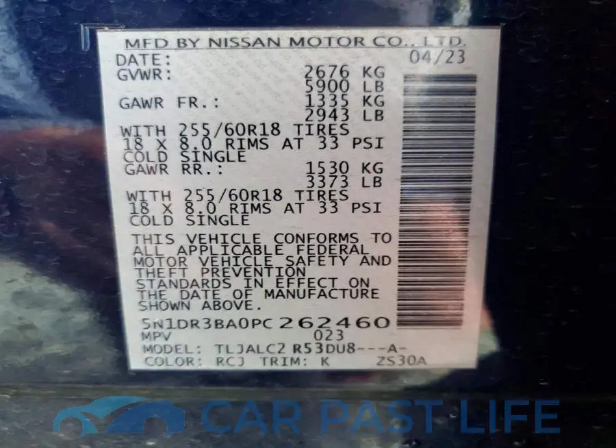 5N1DR3BA0PC262460# 13