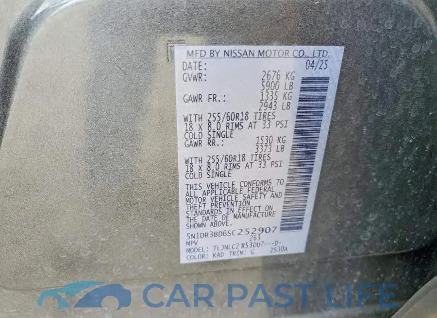 5N1DR3BD6SC252907# 12