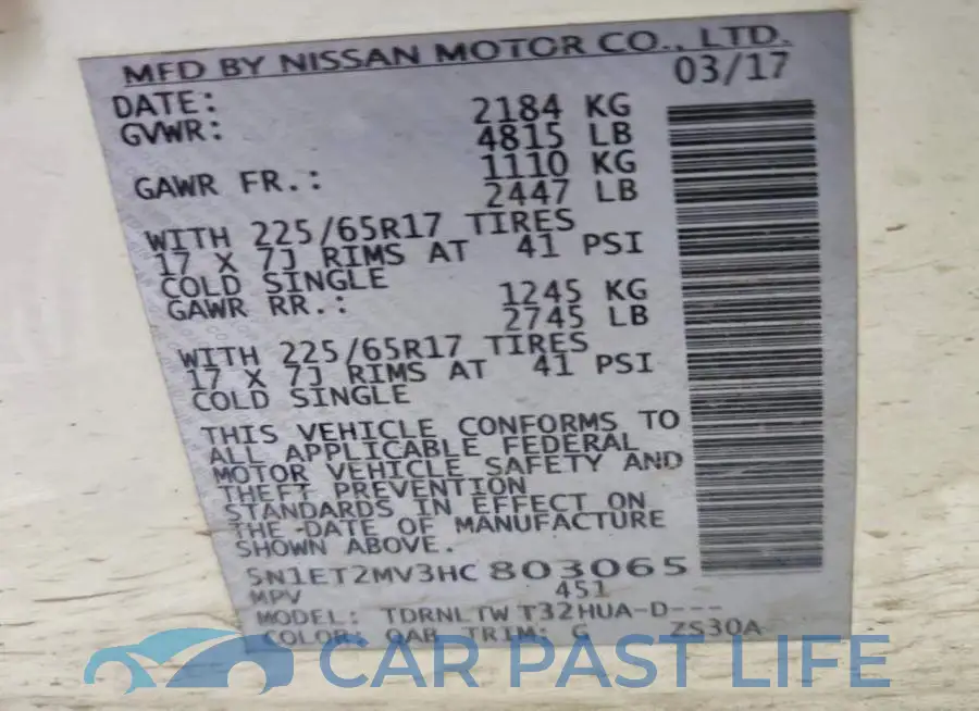 5N1ET2MV3HC803065# 13