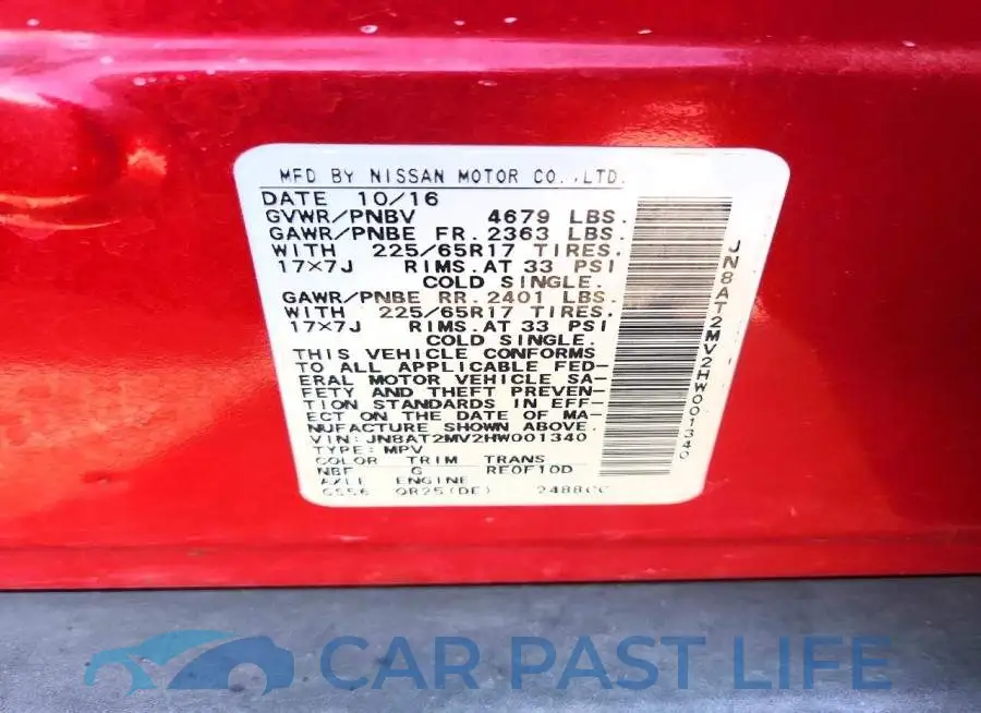 JN8AT2MV2HW001340# 13
