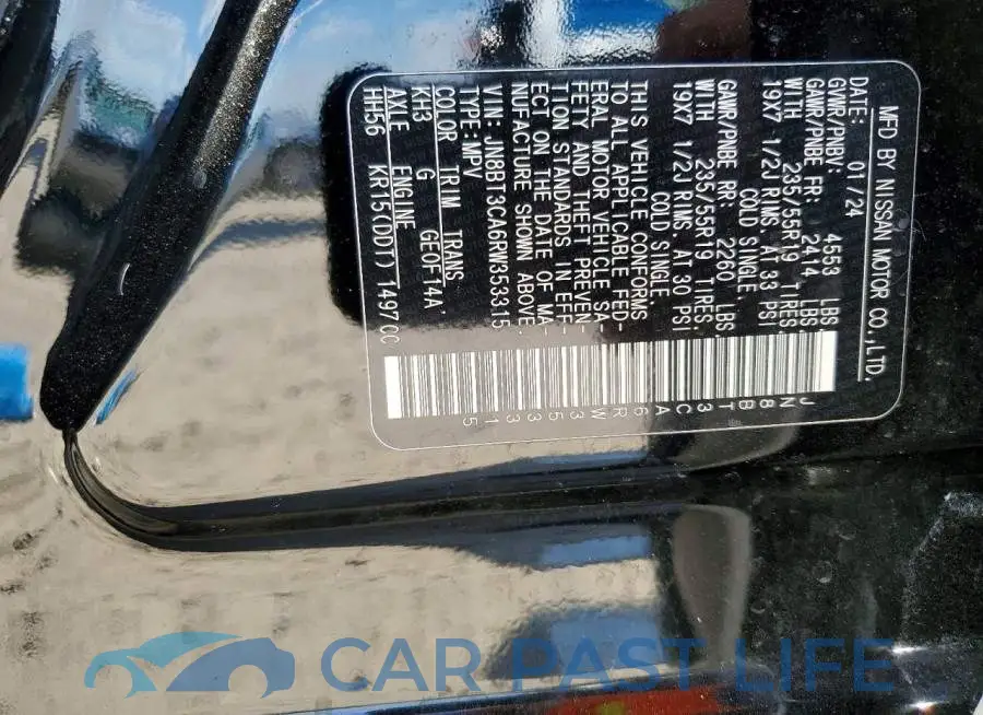 JN8BT3CA6RW353315# 13