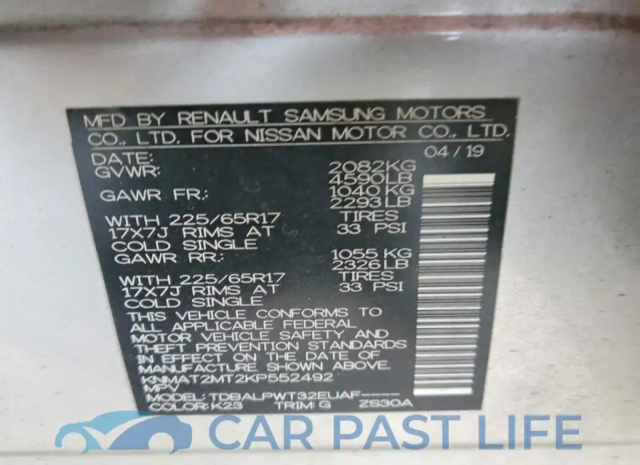 KNMAT2MT2KP552492# 14