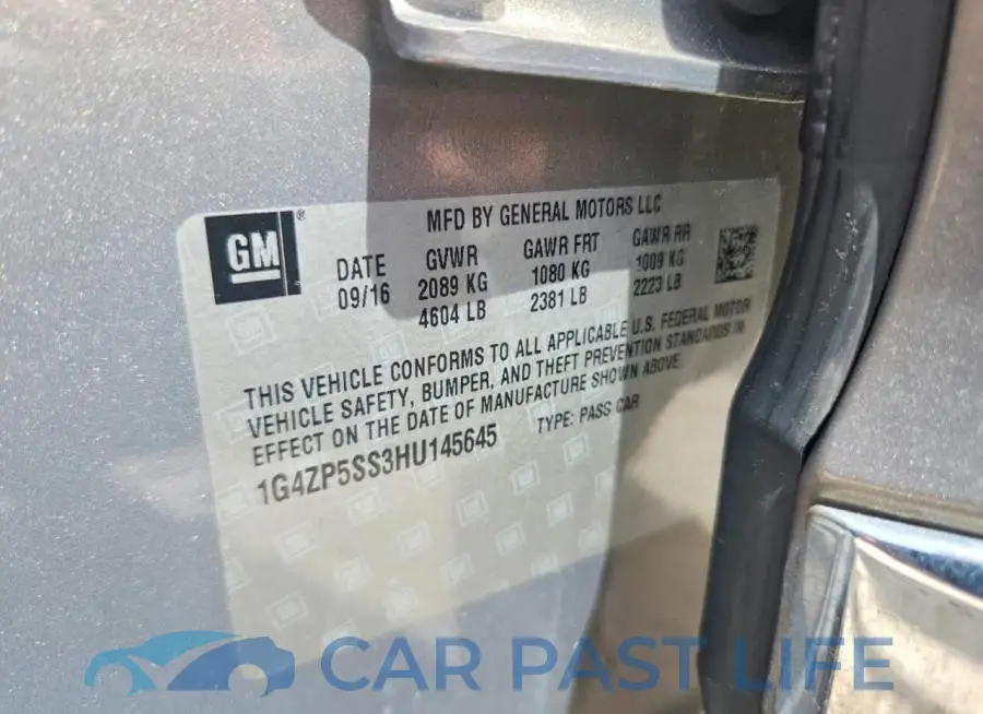 1G4ZP5SS3HU145645# 12
