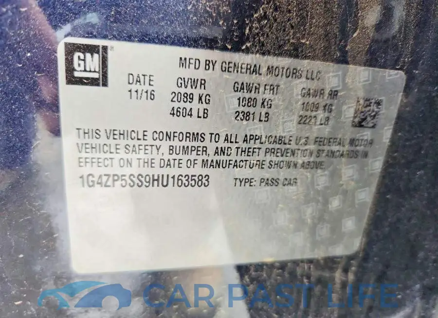 1G4ZP5SS9HU163583# 13