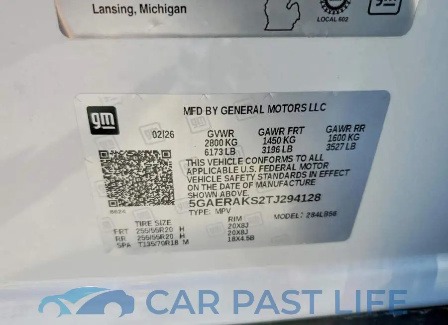 5GAERAKS2TJ294128# 13