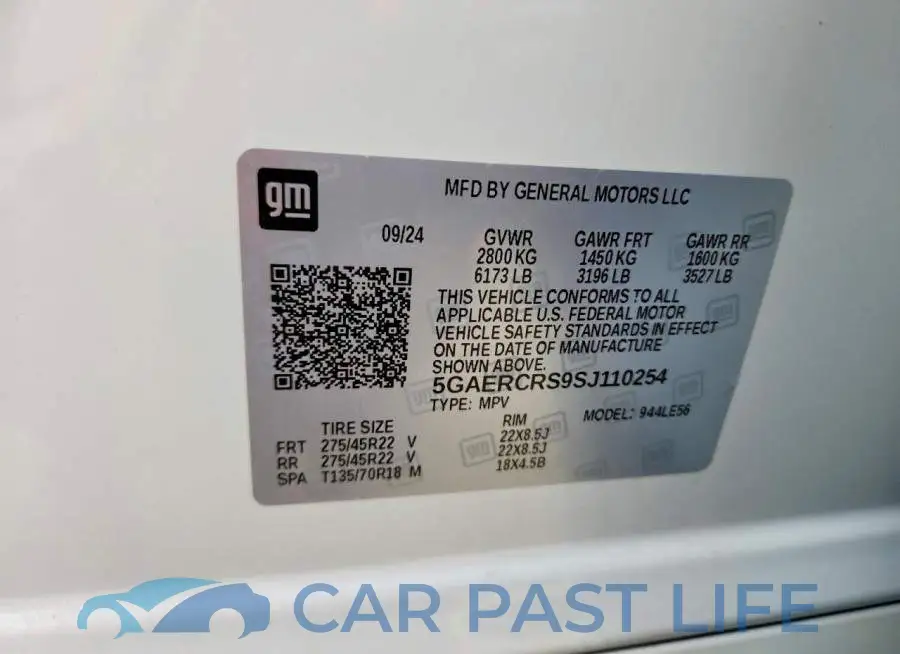 5GAERCRS9SJ110254# 14