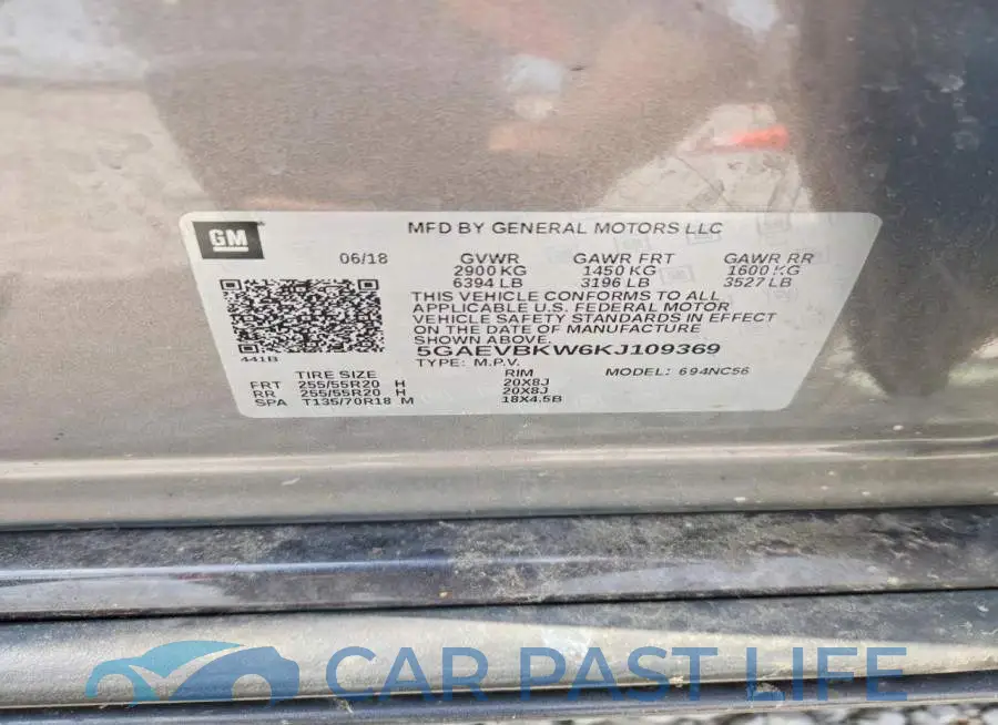 5GAEVBKW6KJ109369# 13