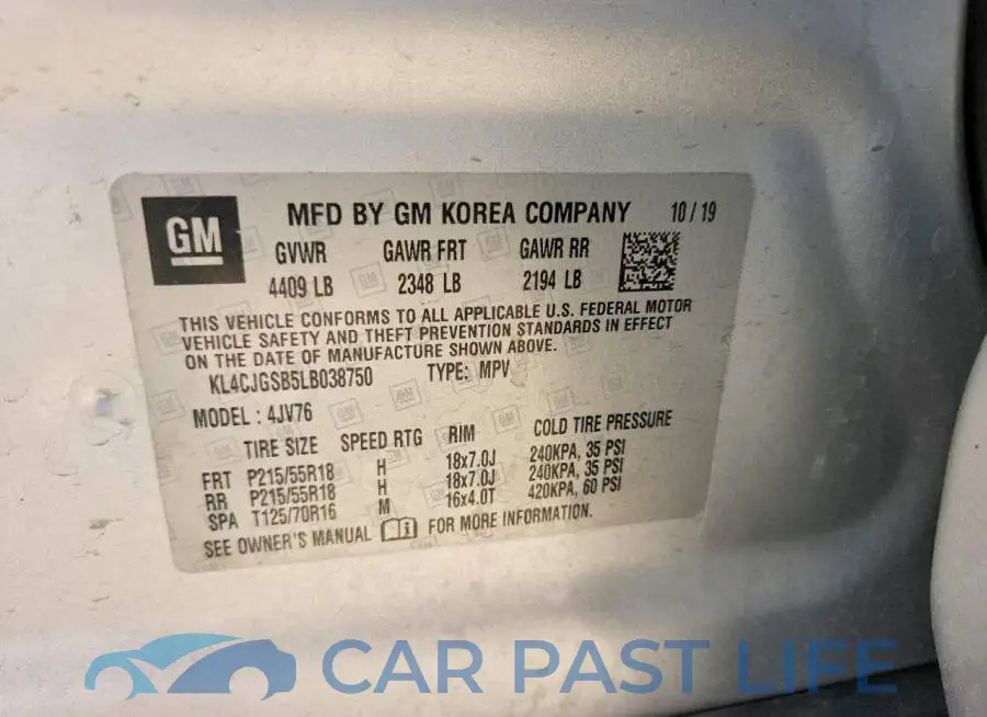 KL4CJGSB5LB038750# 13