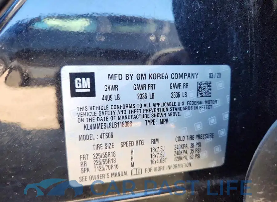KL4MMESL8LB118388# 12