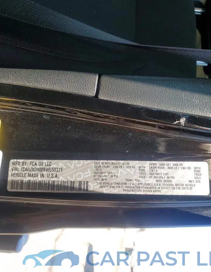1C4HJXDN8MW550371# 12