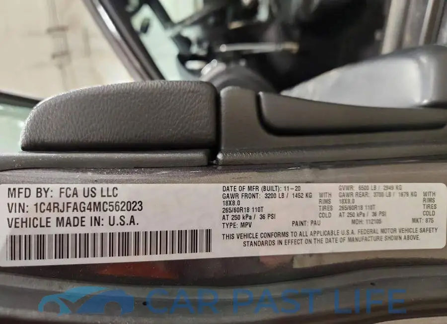 1C4RJFAG4MC562023# 13