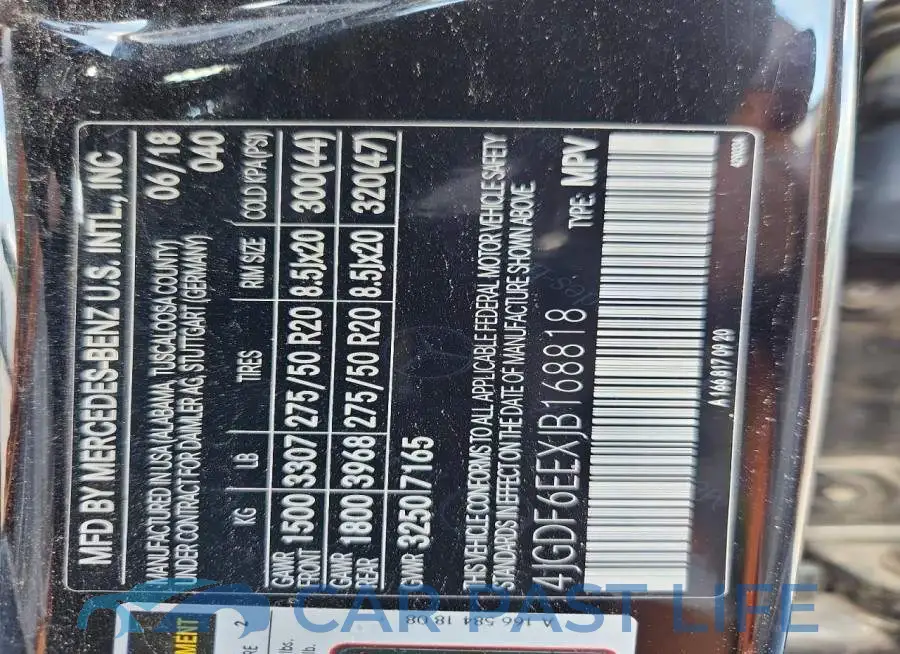 4JGDF6EEXJB168818# 13