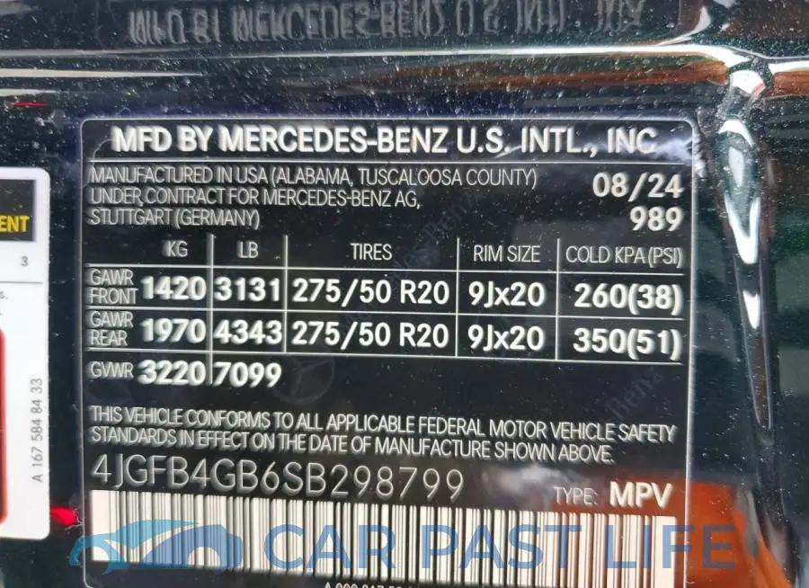 4JGFB4GB6SB298799# 13