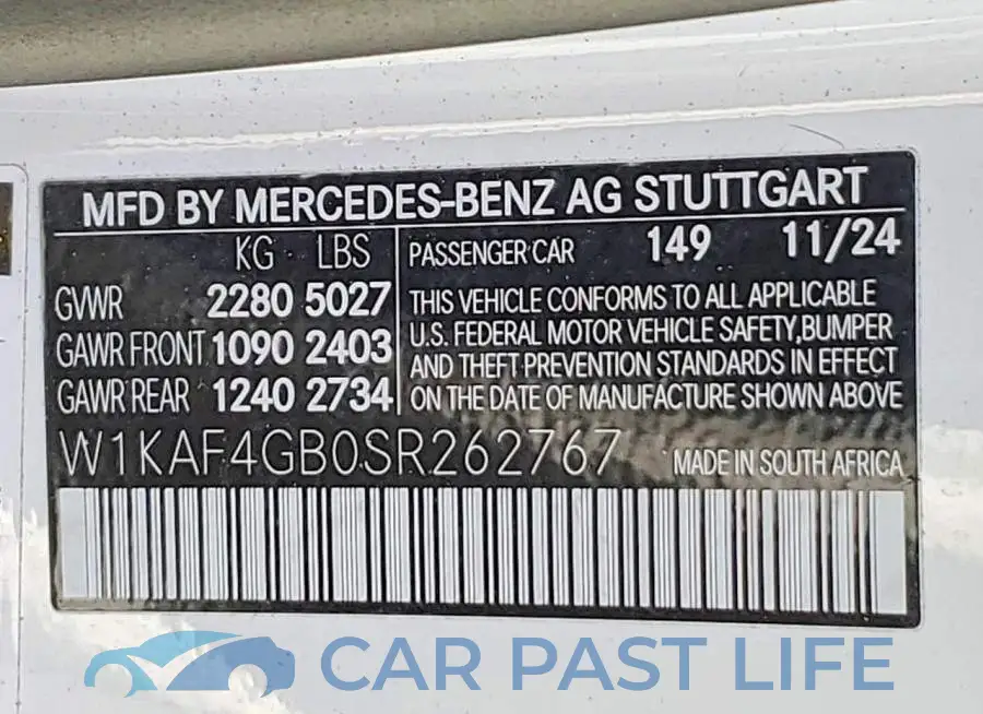 W1KAF4GB0SR262767# 12