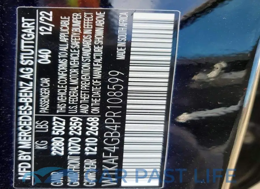 W1KAF4GB4PR108599# 12
