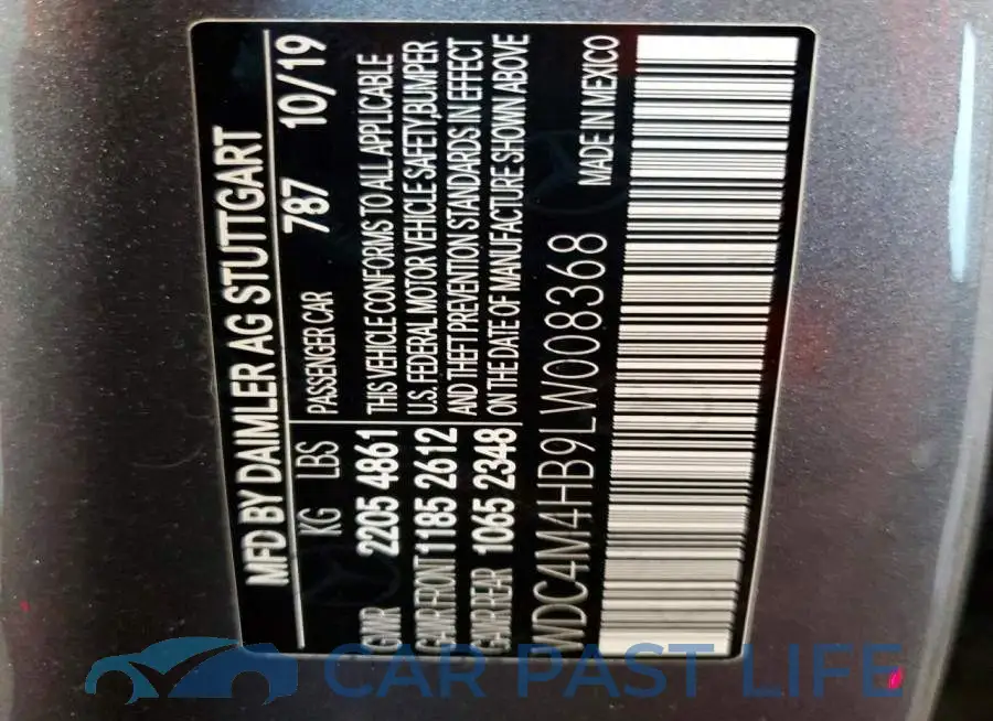 WDC4M4HB9LW008368# 13