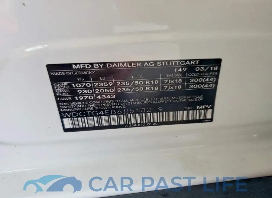 WDCTG4EB6JJ513219# 12