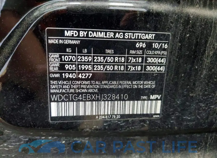WDCTG4EBXHJ328410# 13