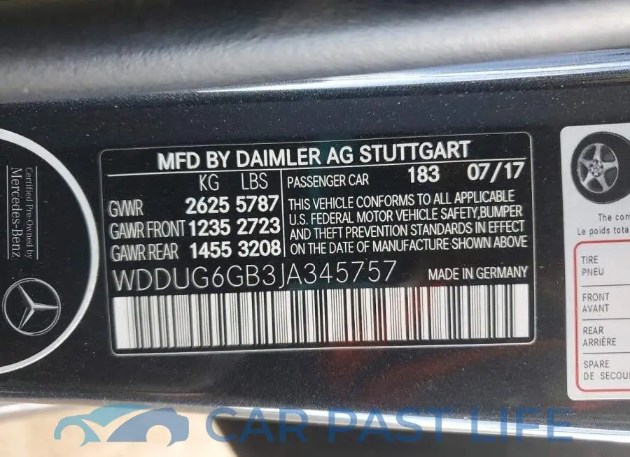 WDDUG6GB3JA345757# 12