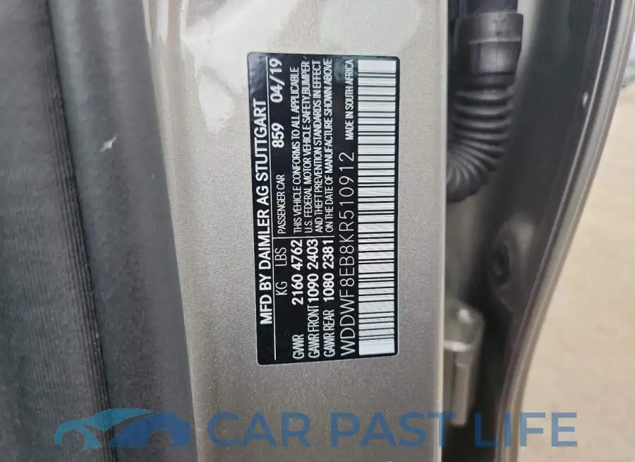WDDWF8EB8KR510912# 12