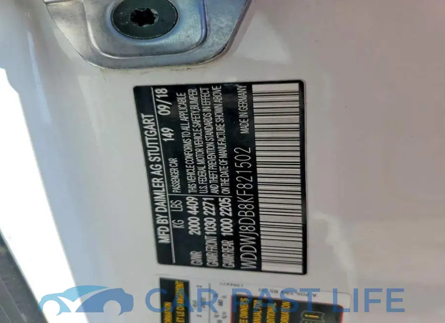 WDDWJ8DB8KF821502# 12