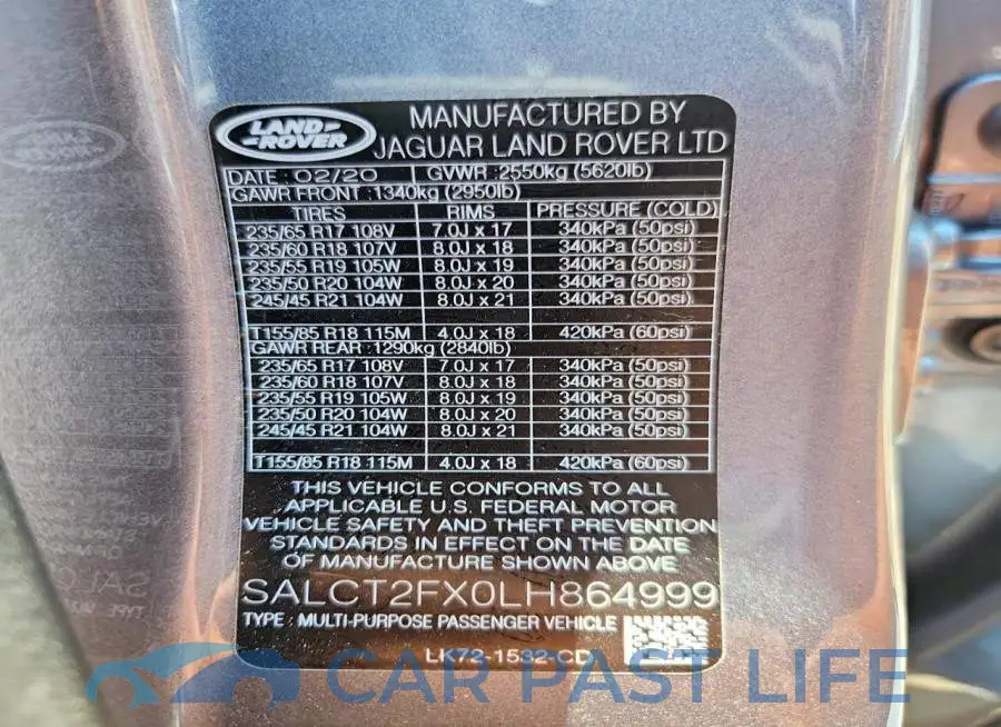 SALCT2FX0LH864999# 13