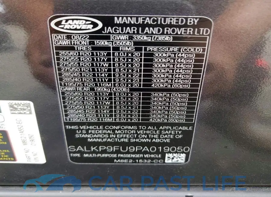 SALKP9FU9PA019050# 13