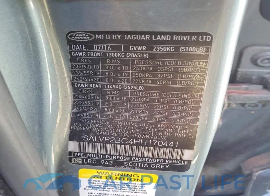 SALVP2BG4HH170441# 13
