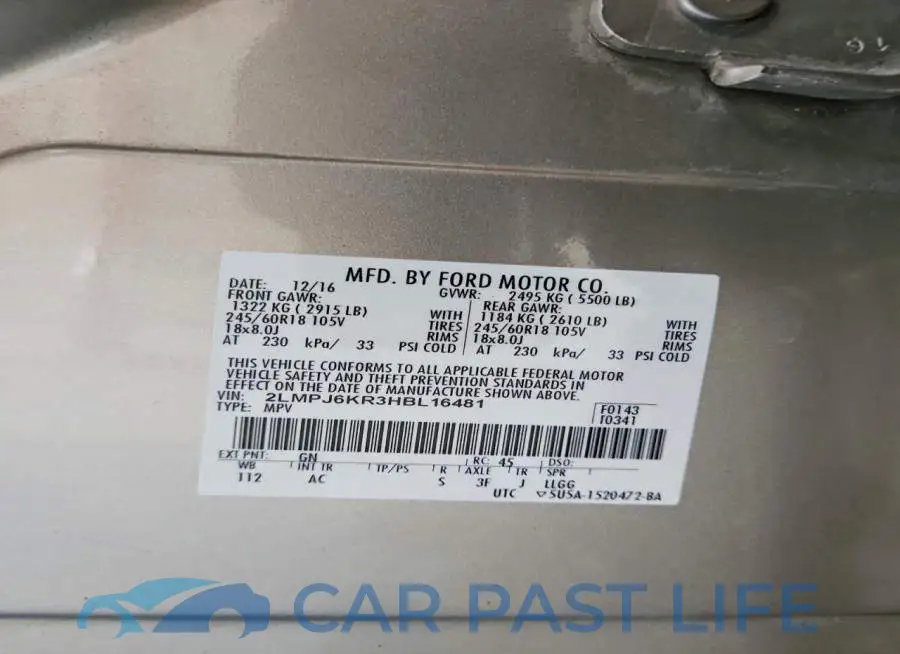 2LMPJ6KR3HBL16481# 13