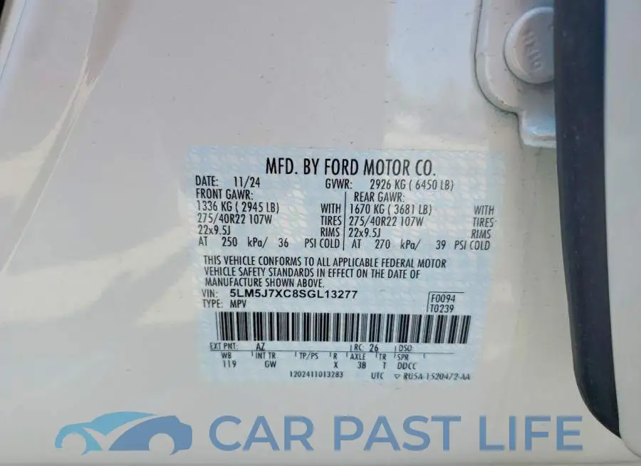 5LM5J7XC8SGL13277# 13
