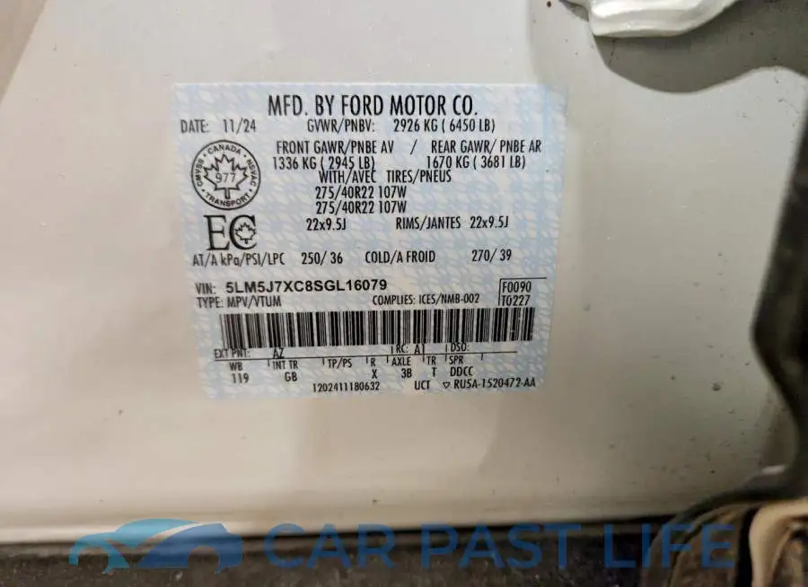 5LM5J7XC8SGL16079# 14