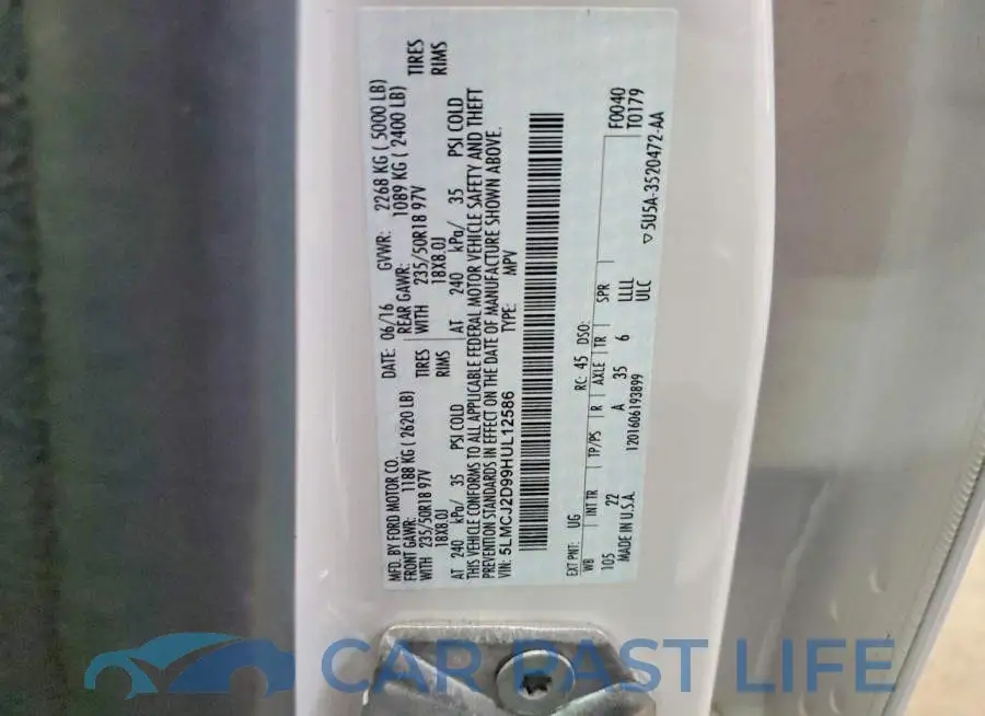 5LMCJ2D99HUL12586# 12