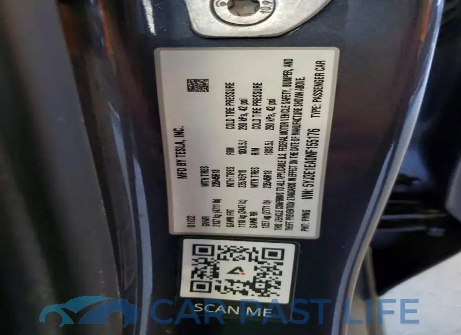 5YJ3E1EA0NF155176# 12