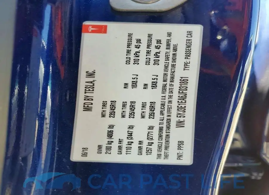 5YJ3E1EA6JF031861# 13