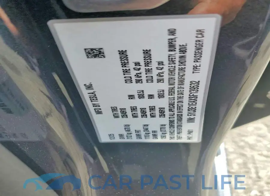 5YJ3E1EAXSF139532# 12