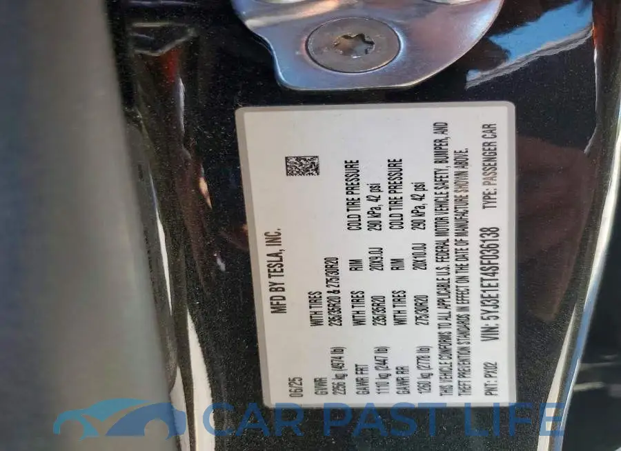5YJ3E1ET4SF036138# 12