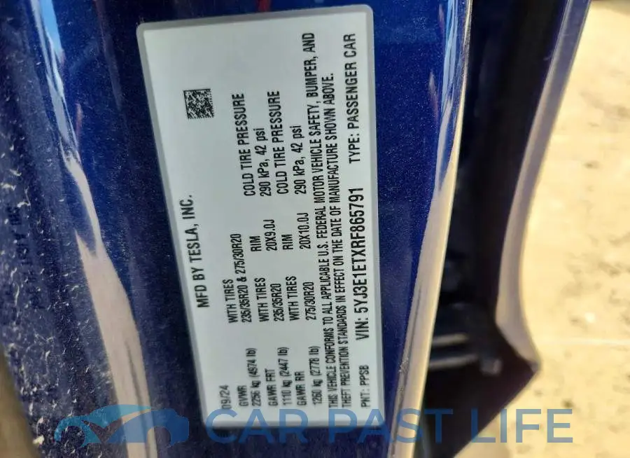 5YJ3E1ETXRF865791# 13