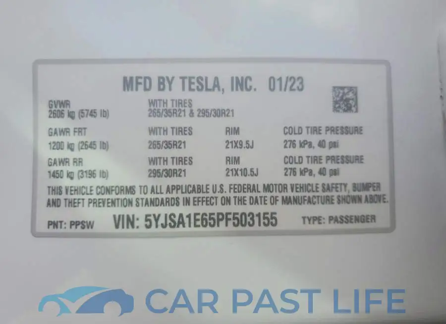 5YJSA1E65PF503155# 13