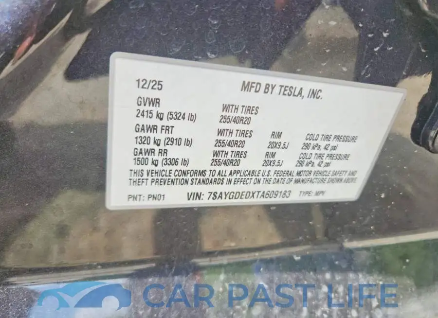 7SAYGDEDXTA609183# 13